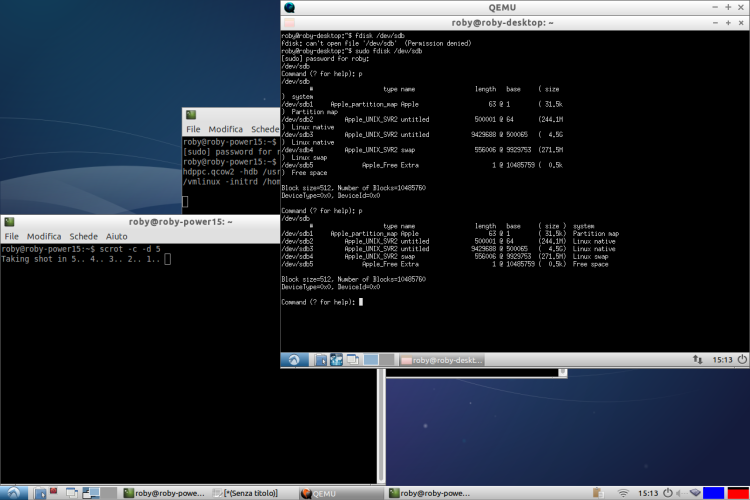 copy vmlinux and initrd from an image file of a lubuntu 14.04 LTS powerpc virtualized